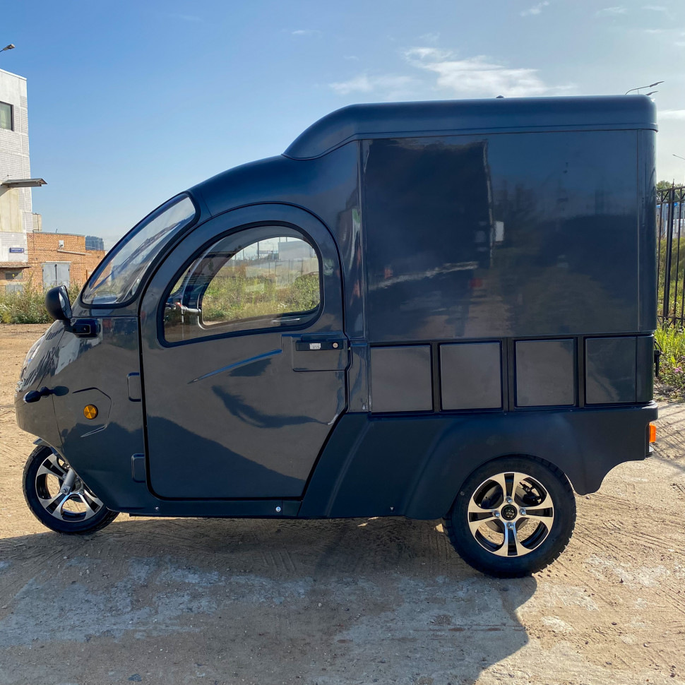 Трицикл грузовой GreenCamel Тендер E1200 (72V 2500W) кабина, BOX, понижающая
