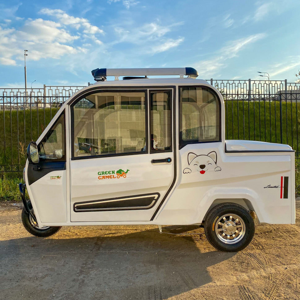 Трицикл GreenCamel Шторм Пикап  (60V 1500W) кабина, кузов, понижающая