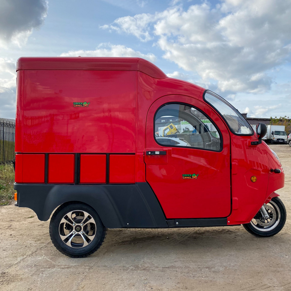 Трицикл грузовой GreenCamel Тендер E1200 (72V 2500W) кабина, BOX, понижающая