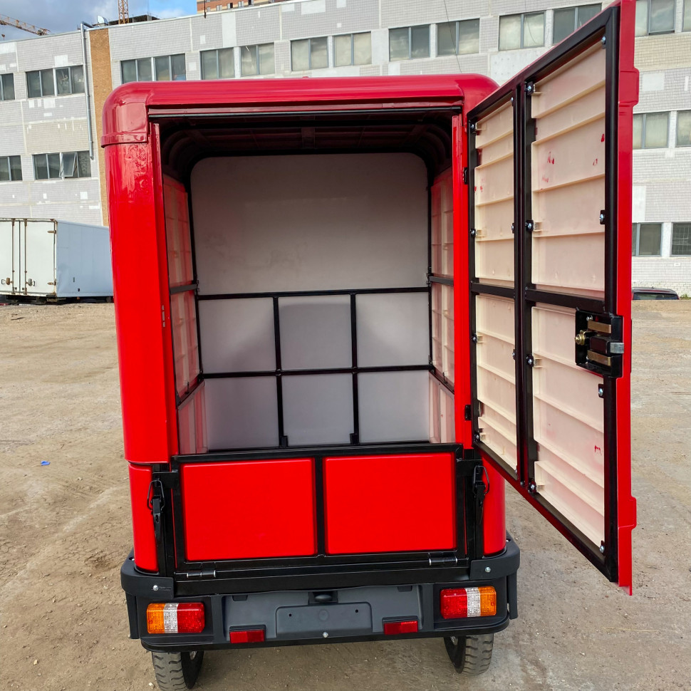 Трицикл грузовой GreenCamel Тендер E1200 (72V 2500W) кабина, BOX, понижающая