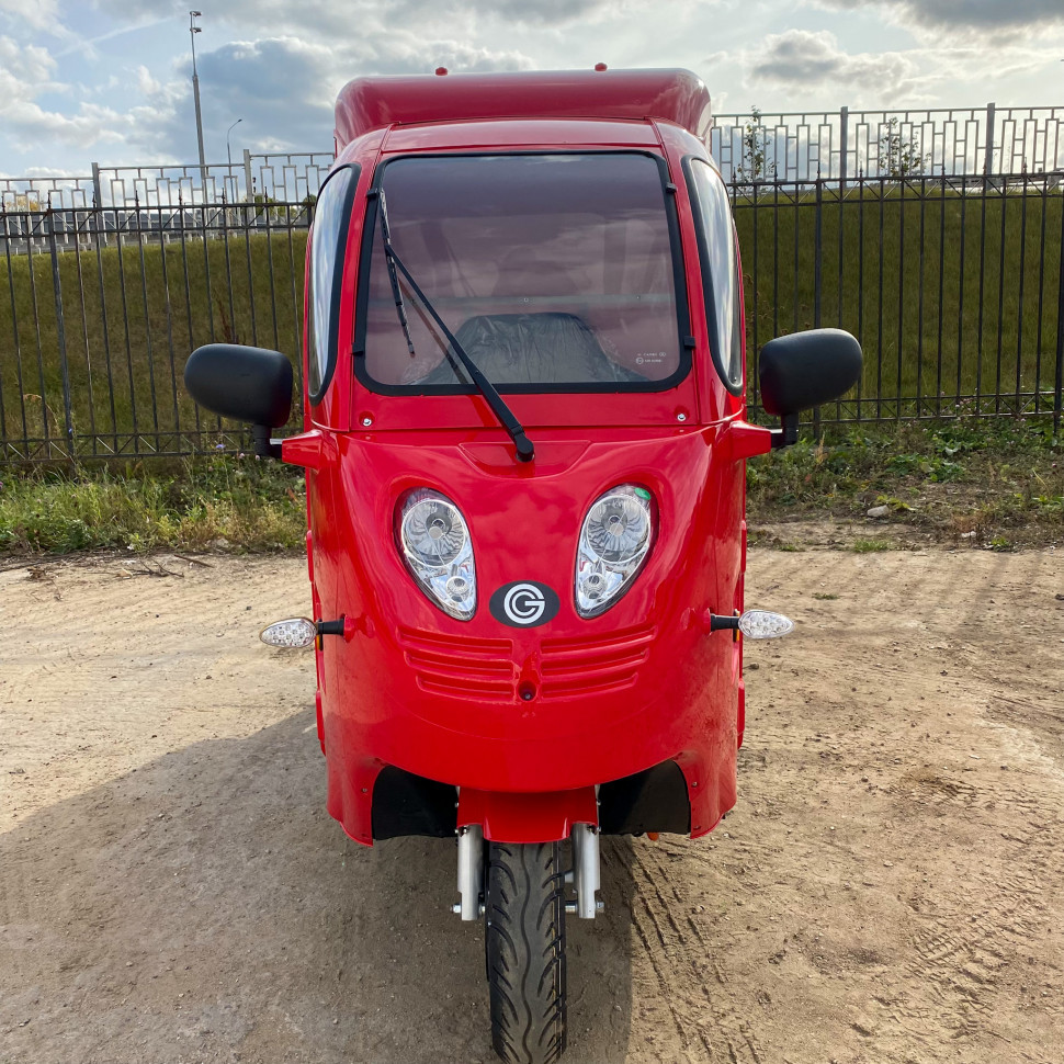 Трицикл грузовой GreenCamel Тендер E1200 (72V 2500W) кабина, BOX, понижающая
