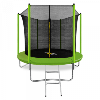 ARLAND Батут 8FT с внутренней страховочной сеткой и лестницей (Light green)