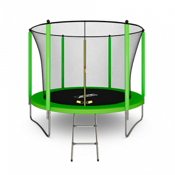ARLAND Батут 10FT с внутренней страховочной сеткой и лестницей (Light green)