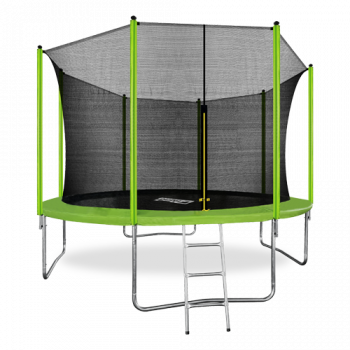 ARLAND Батут 12FT с внутренней страховочной сеткой и лестницей (Light green)