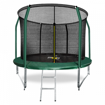 ARLAND Батут премиум 10FT с внутренней страховочной сеткой и лестницей (Dark green)